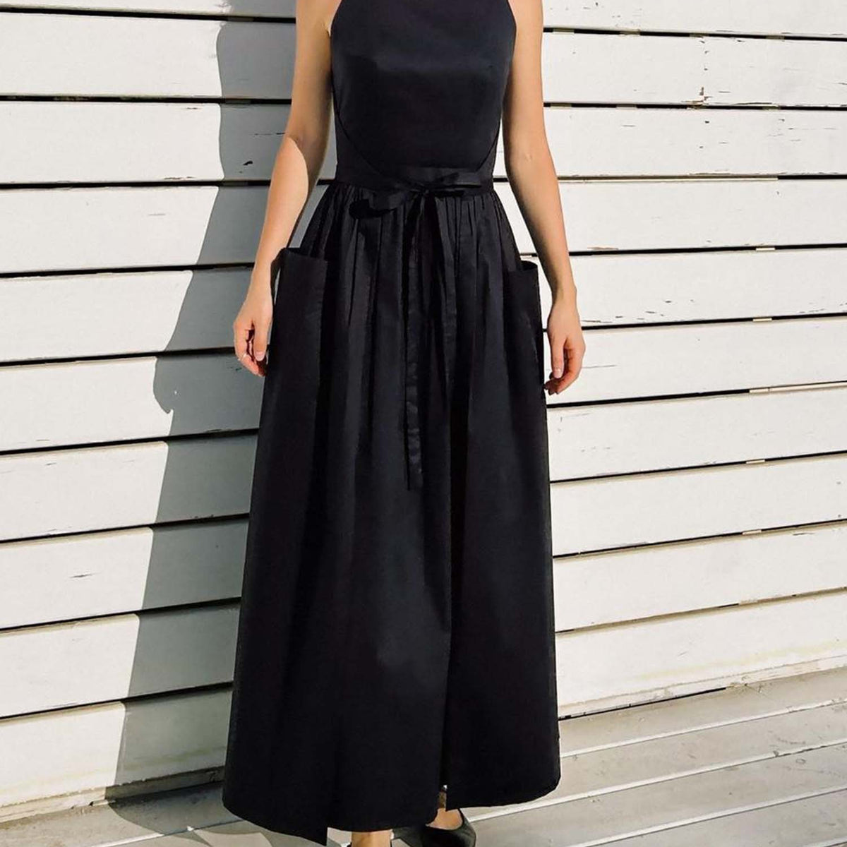 Black Belted Midi Dress – Dantўўase