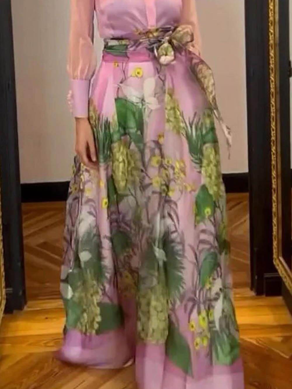 Flowing Floral A-Line Skirt1