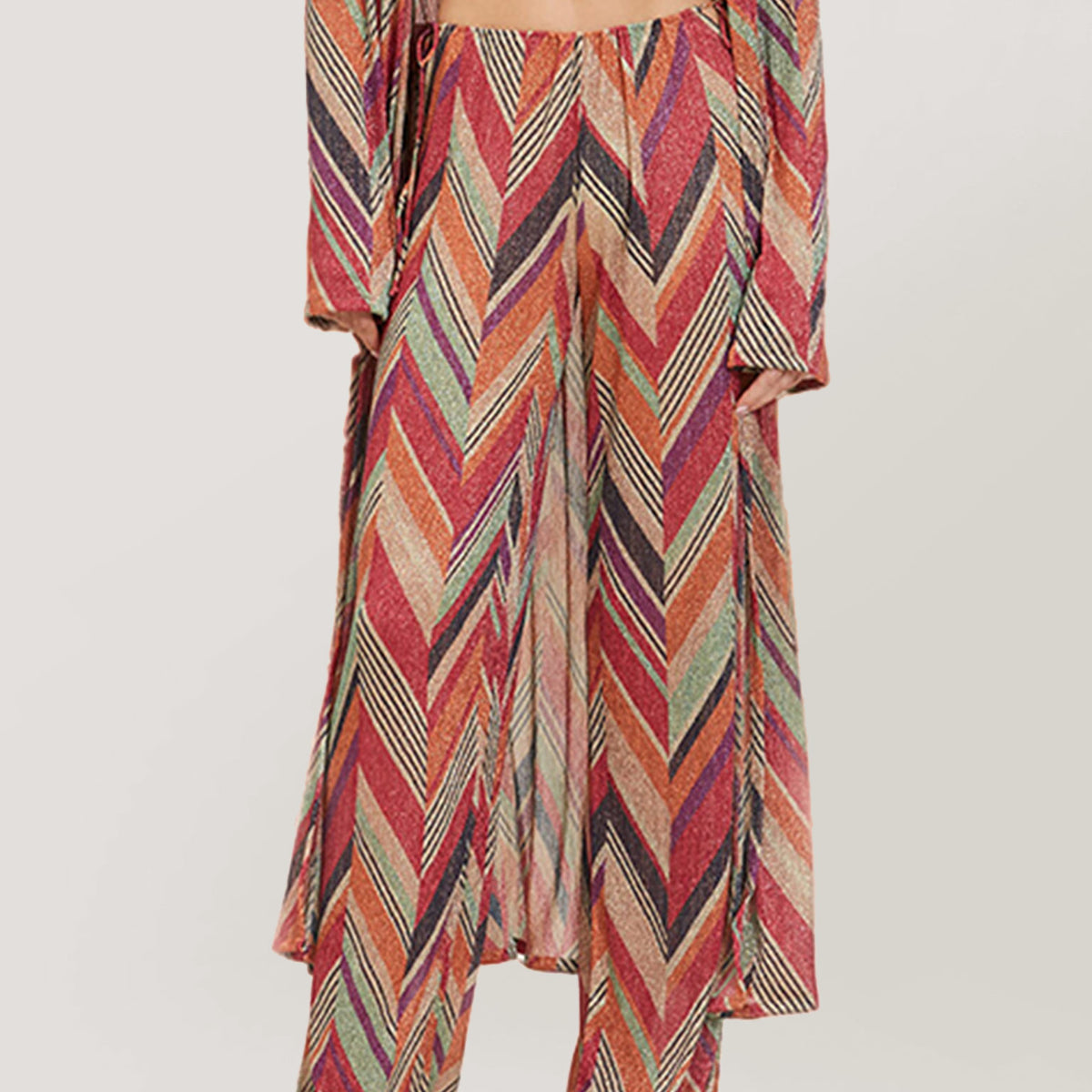Chevron Pattern Slacks Chevron Print Wide-Leg Pants – Dantўўase